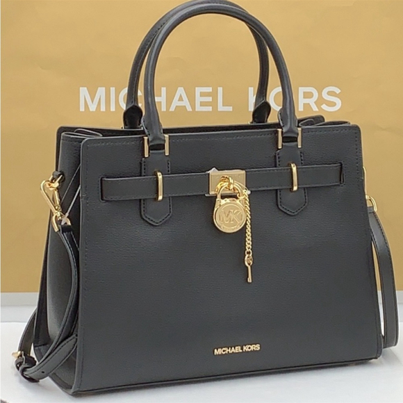 Michael Kors Hamilton Meidum
Satchel Shoulder Crossbody Bag
Black color - Picture 11 of 16